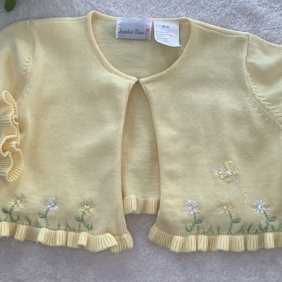 Sophie Rose Yellow Sweater Shrug Cardigan 4T EUC - Picture 2 of 13
